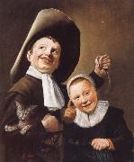 Judith leyster A Boy and a Girl with a Cat and an Eel France oil painting reproduction